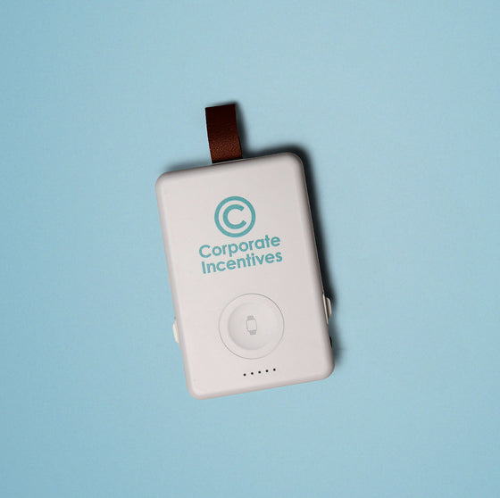 White device with 'Corporate Incentives' logo on a light blue background