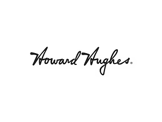 Black and white logo of Howard Hughes on a white background