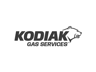 Kodiak Gas Services logo with a bear graphic on a white background